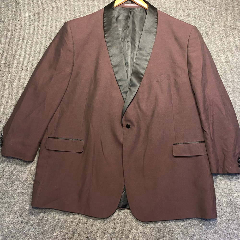 Steve Harvey Celebrity Edition Burgundy Suit Jacket Blazer 56L 51W Big & Tall